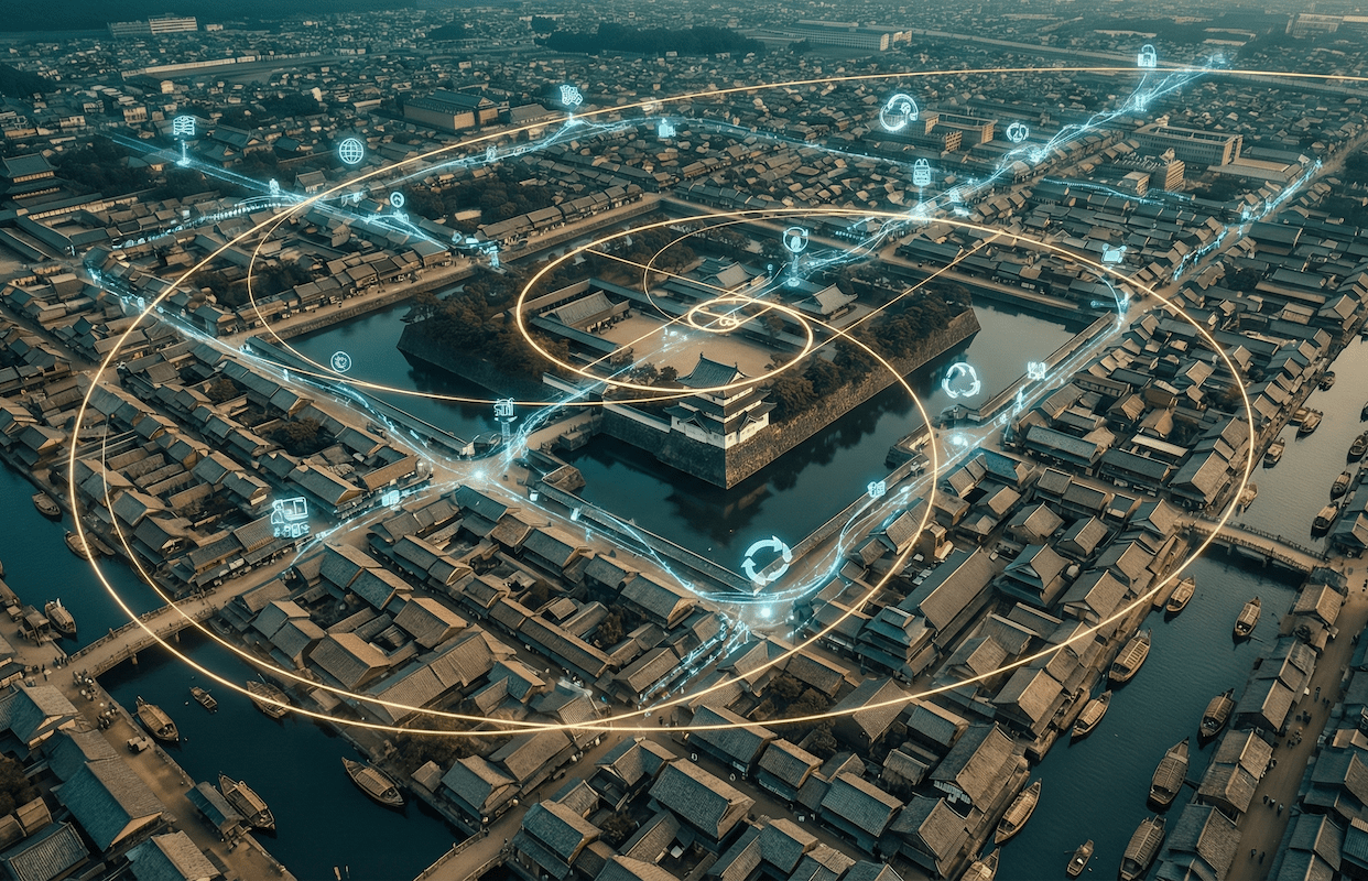 【江戸の都市構造】「の」の字型螺旋の秘密と、現代のまちづくりへの示唆